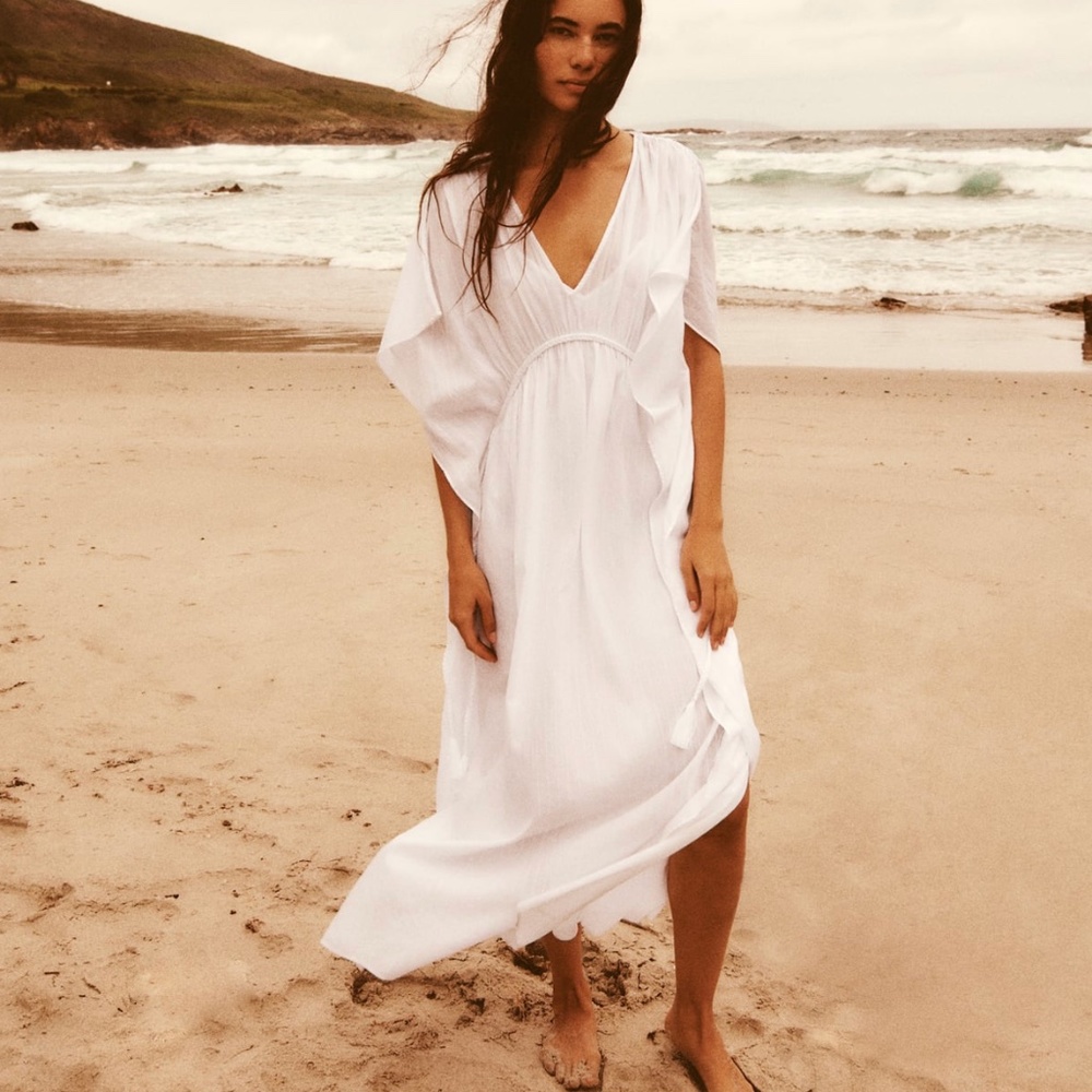 Zara limited edition cotton kaftan dress you can’t miss